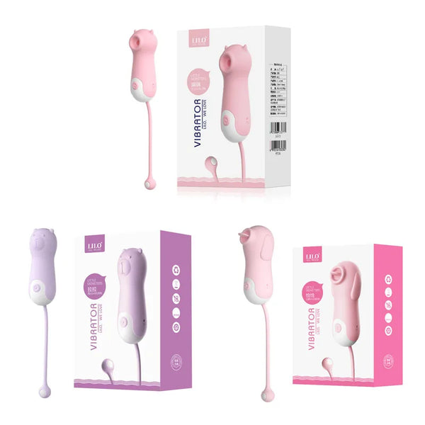 Vibrátor Seahorse s sáním a stimulací klitorisu, bradavek a análu
