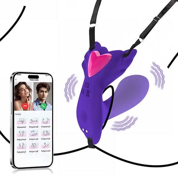 Nositelný vibrátor ovládaný aplikací s dvojitou stimulací