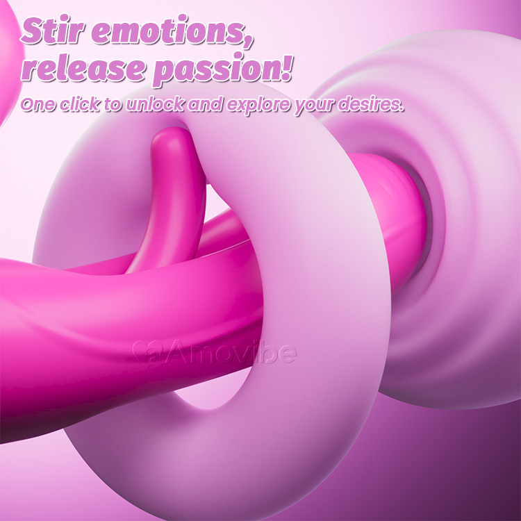Dvojitý dildo s 4 motory a 10 režimy vibrací a plácání