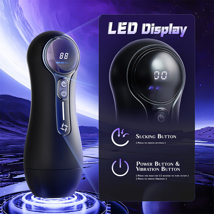 Auto mužský masturbátor – 4 sání, 9 vibrací, LED displej