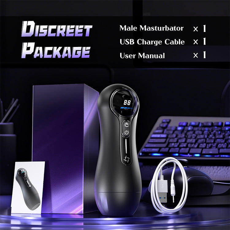 Auto mužský masturbátor – 4 sání, 9 vibrací, LED displej