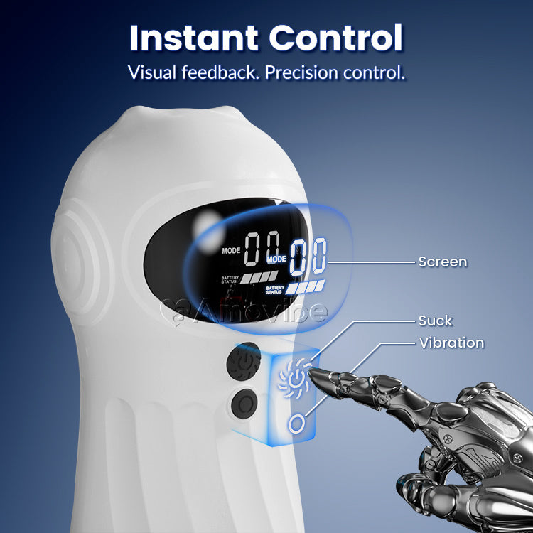 Automatický mužský masturbátor – sání a vibrace, ovládání přes aplikaci