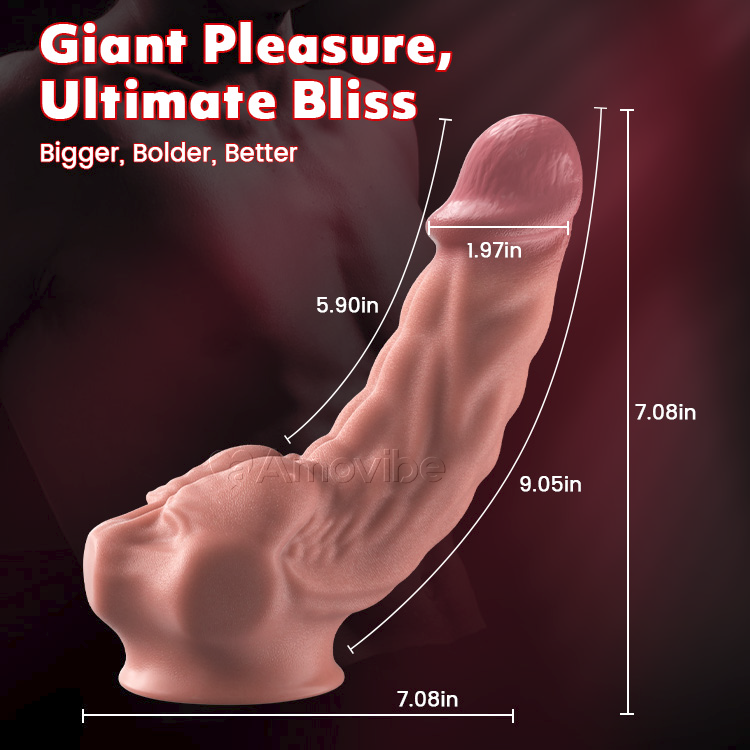 Ohebný 9palcový realistický dildo s přísavkou