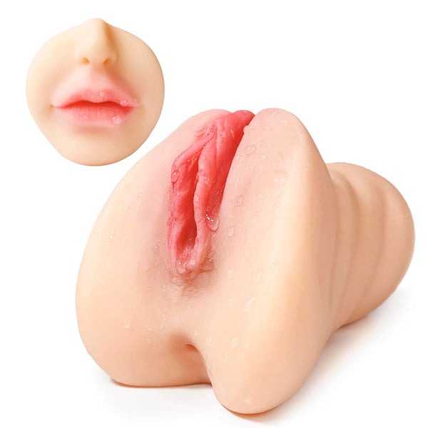 Realistický mužský masturbátor s věrnými rty – 3v1 multifunkční potěšení